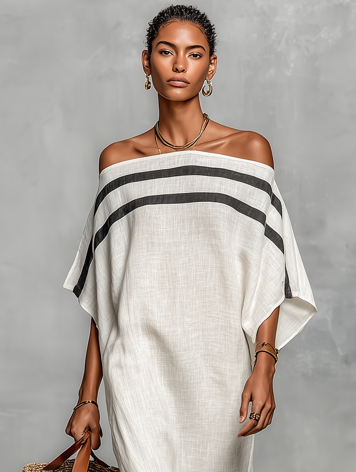 Rochie Maxi Minimalistă din In