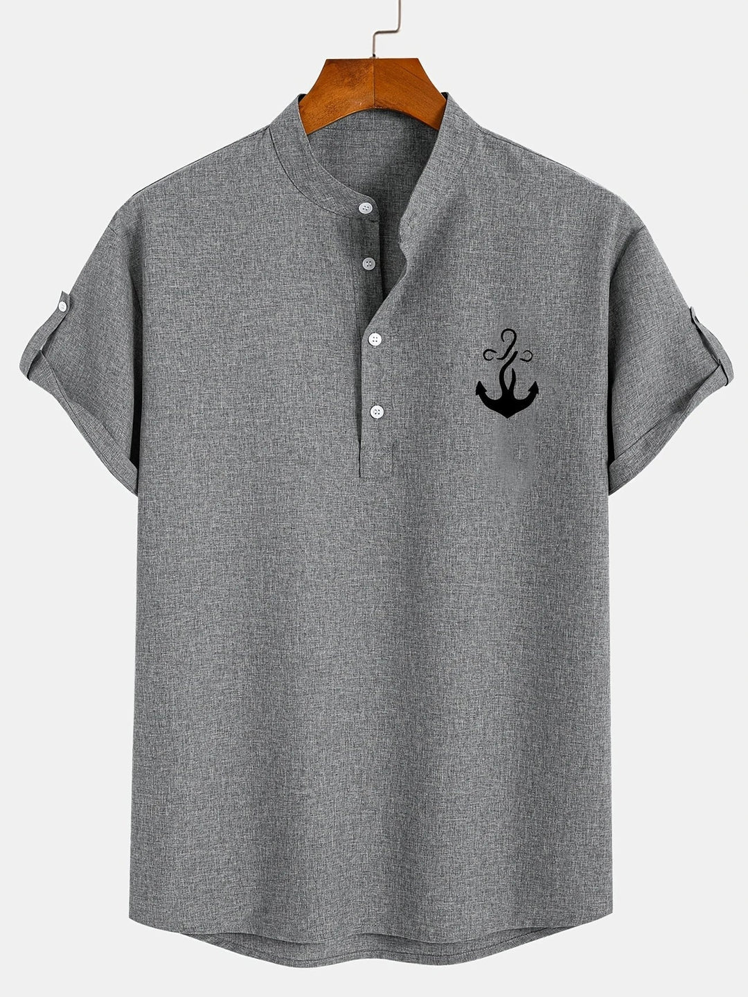 Elliott – Elegantní krátký rukáv košile s stojáčkem