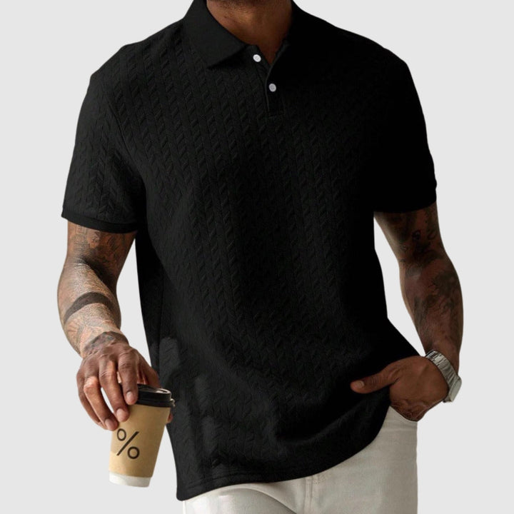 Vince – Tricou polo structurat
