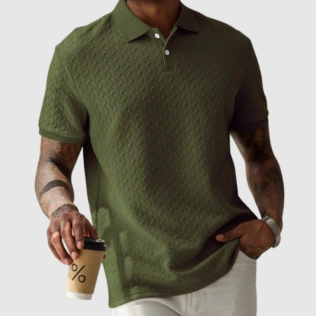 Vince – Tricou polo structurat