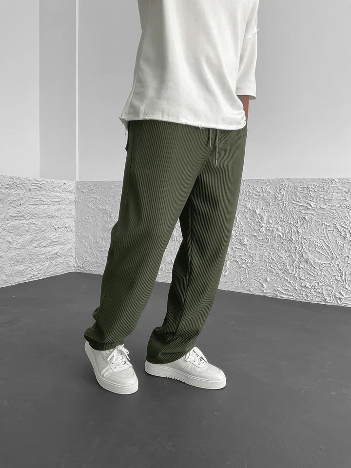 George | Pantaloni confortabili din material cu spandex cu model striat