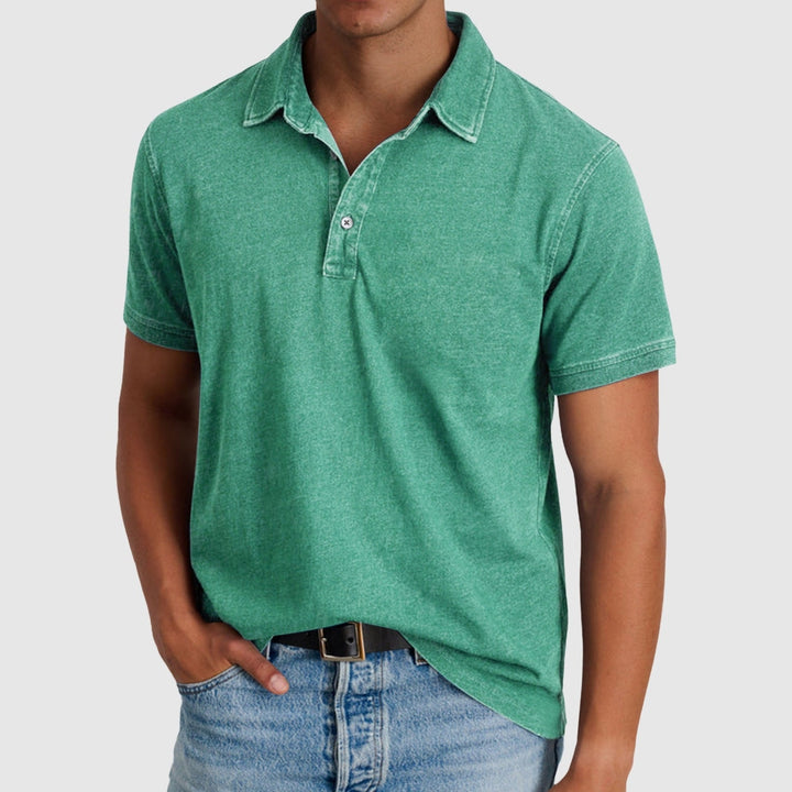 Nándor – Cămașă polo vintage cu nasturi