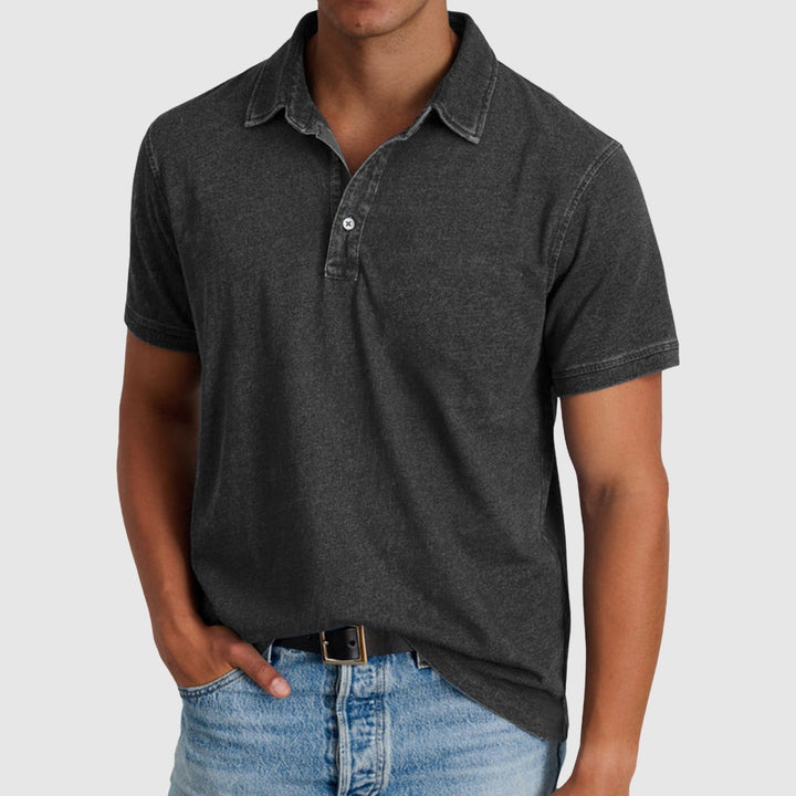 Nándor – Cămașă polo vintage cu nasturi