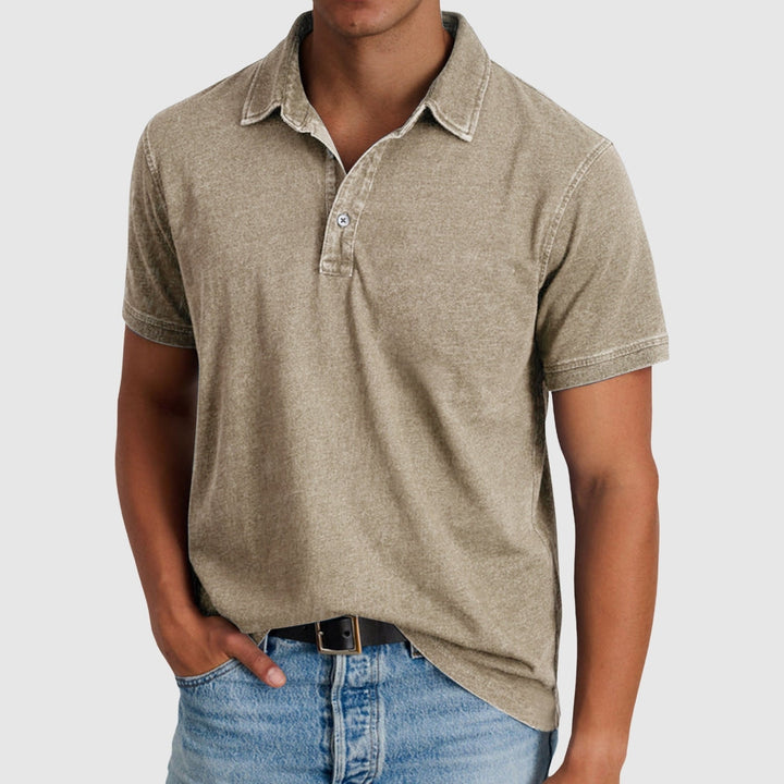 Nándor – Cămașă polo vintage cu nasturi