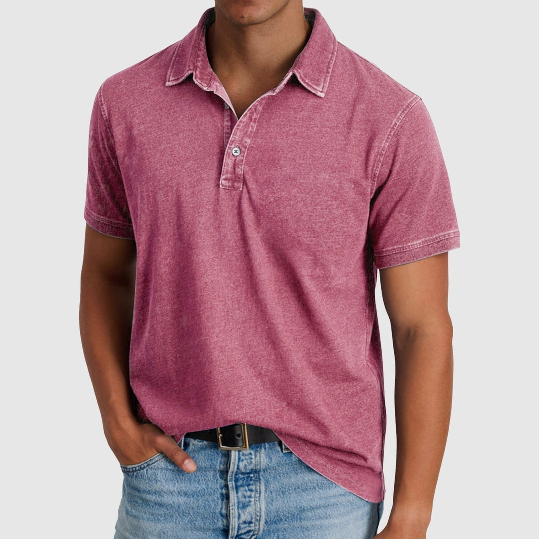 Nándor – Cămașă polo vintage cu nasturi