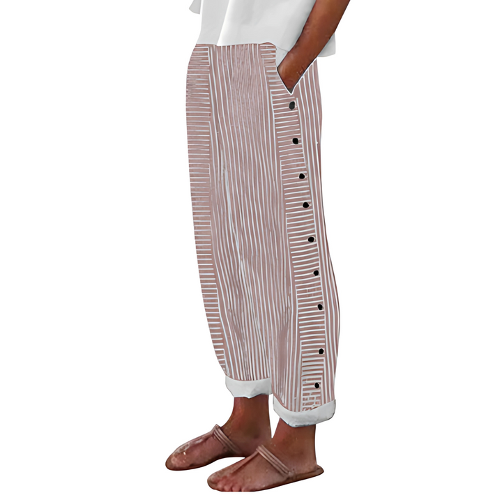 Dagny | Pantaloni Eleganți de Vară Stripe