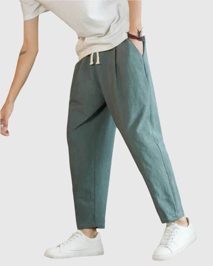 Octavian | Pantaloni din Bumbac Roma