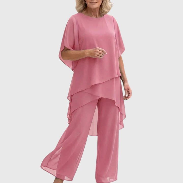 Maria | Set cu pantaloni palazzo drapate