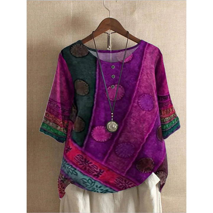 Valerie - Top boho colorat