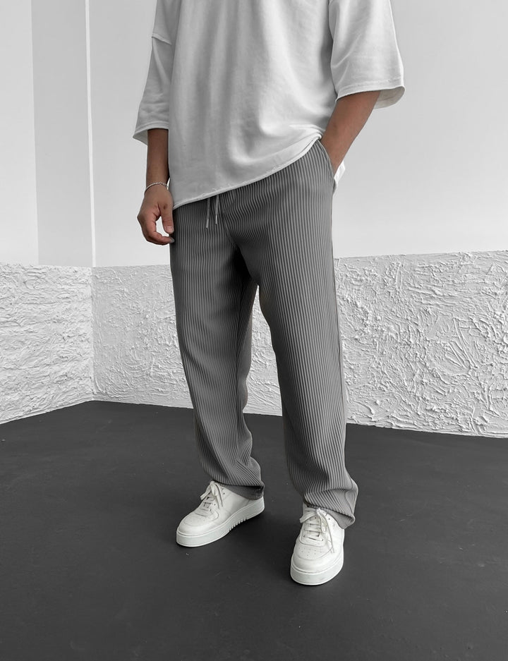 George | Pantaloni confortabili din material cu spandex cu model striat