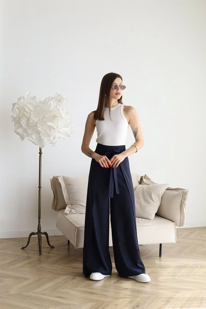 ARIANE – PANTALONI LARGHI DIN LINO PENTRU FEMEI