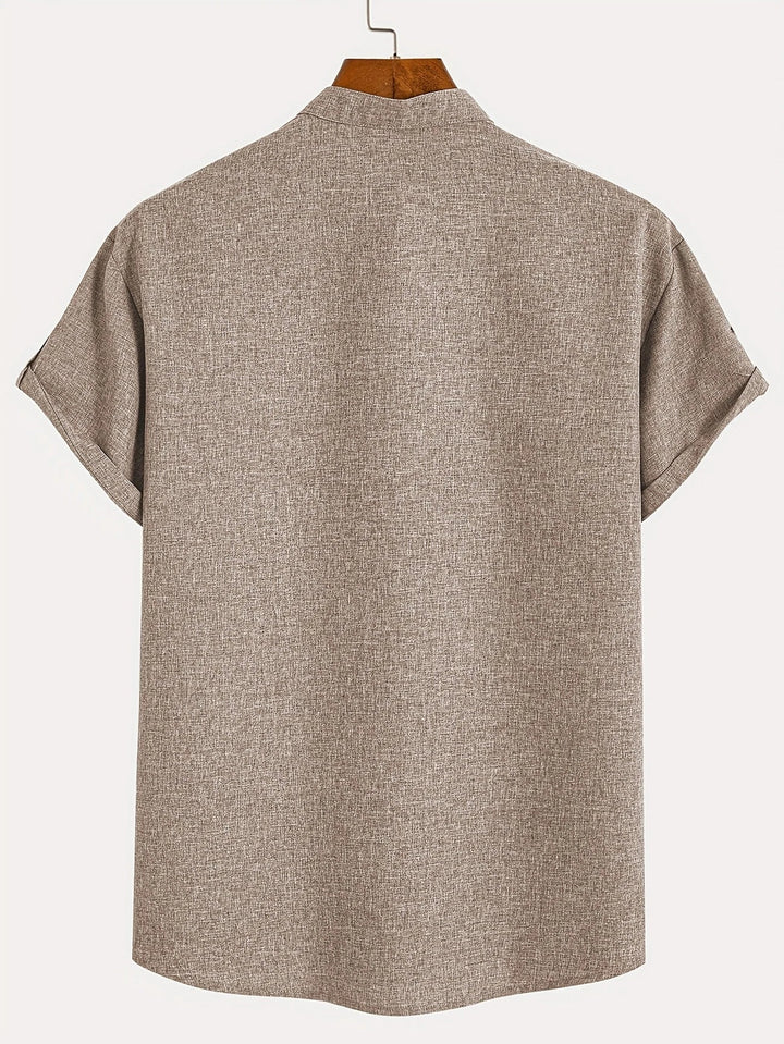 Elliott – Elegantní krátký rukáv košile s stojáčkem