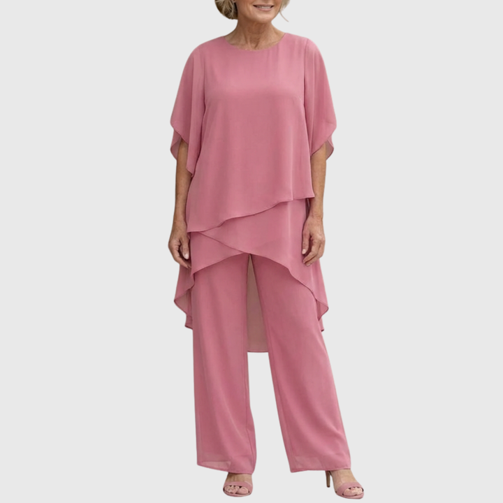 Maria | Set cu pantaloni palazzo drapate