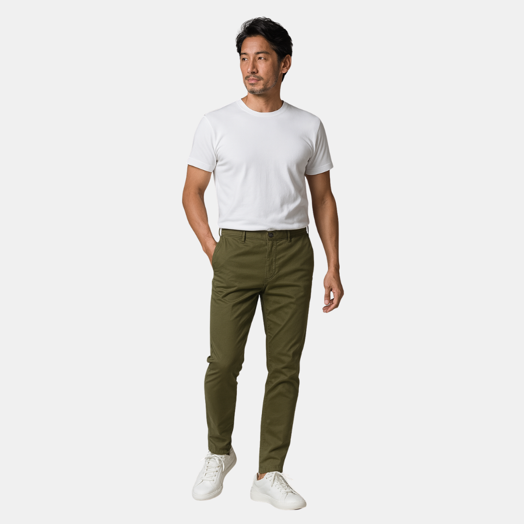Silviu | Pantaloni chino din bumbac premium