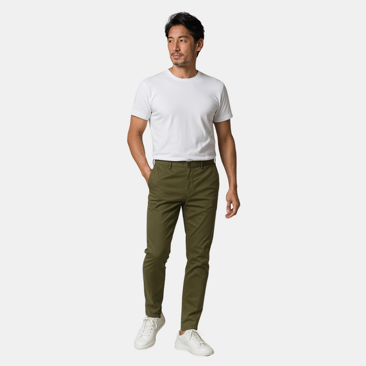 Silviu | Pantaloni chino din bumbac premium