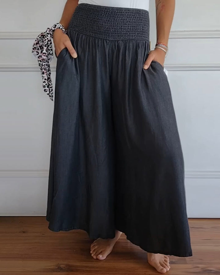 Jasper | Pantaloni cu Talie Înaltă Smock