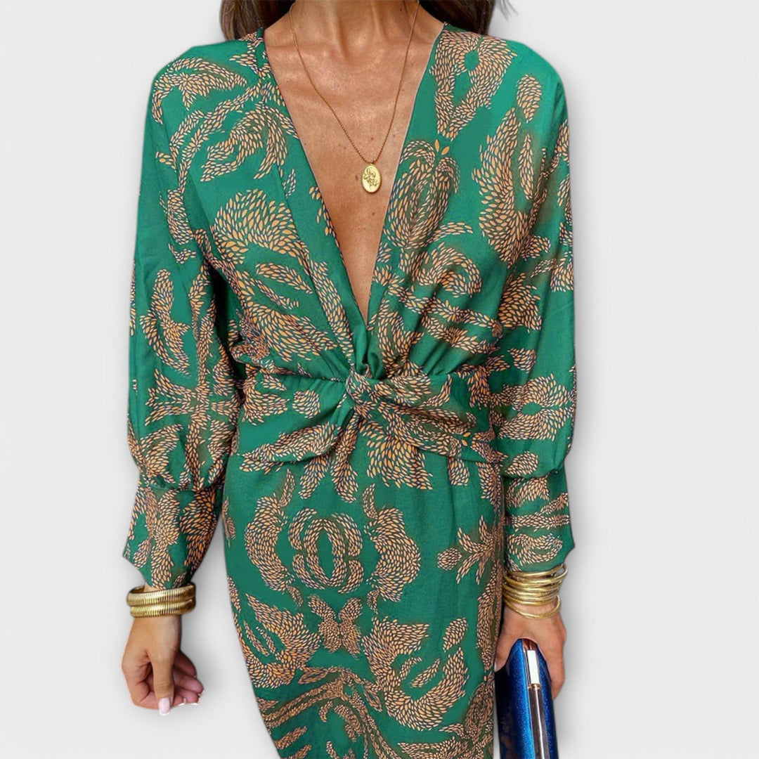 Oriana - Rochie elegantă cu mâneci lungi