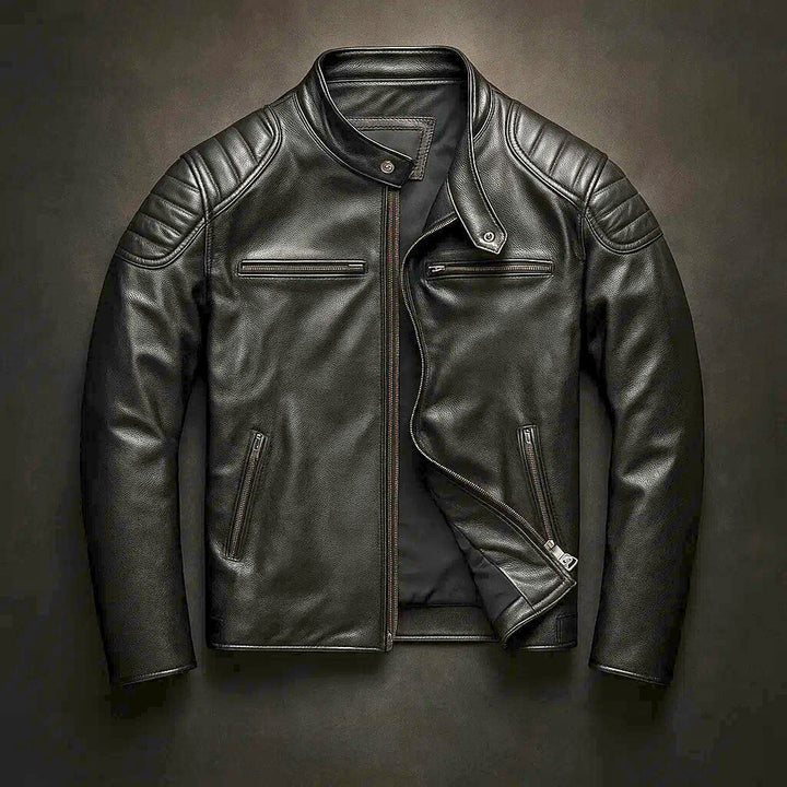 Luca – Geacă moto din piele cu design urban