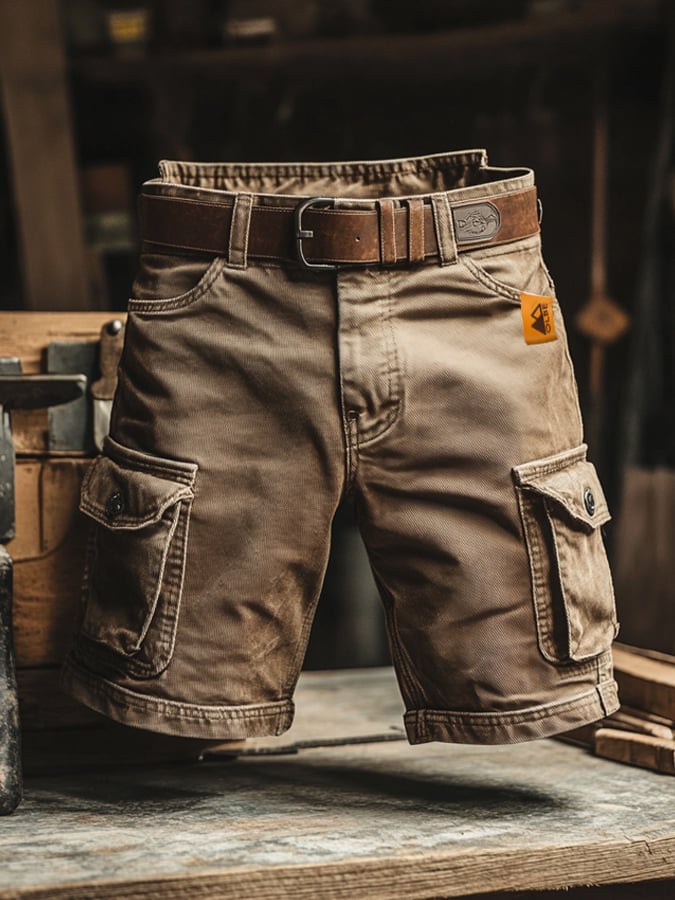Adam | Pantaloni cargo vintage pentru bărbați, cu croială relaxată și buzunare