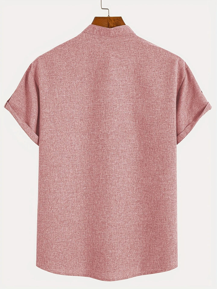 Elliott – Elegantní krátký rukáv košile s stojáčkem