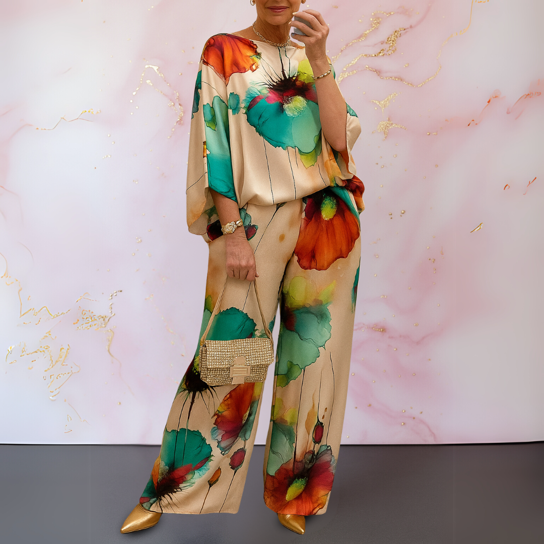 Oana | Set din două piese din satin pentru femei