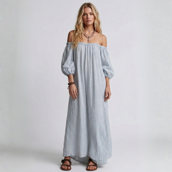 Aura - Rochie Maxi din In și Bumbac