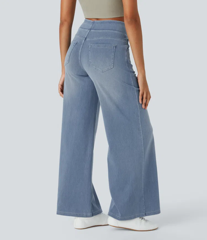 Solène - Jeans cu Picior Larg Fit Relaxed