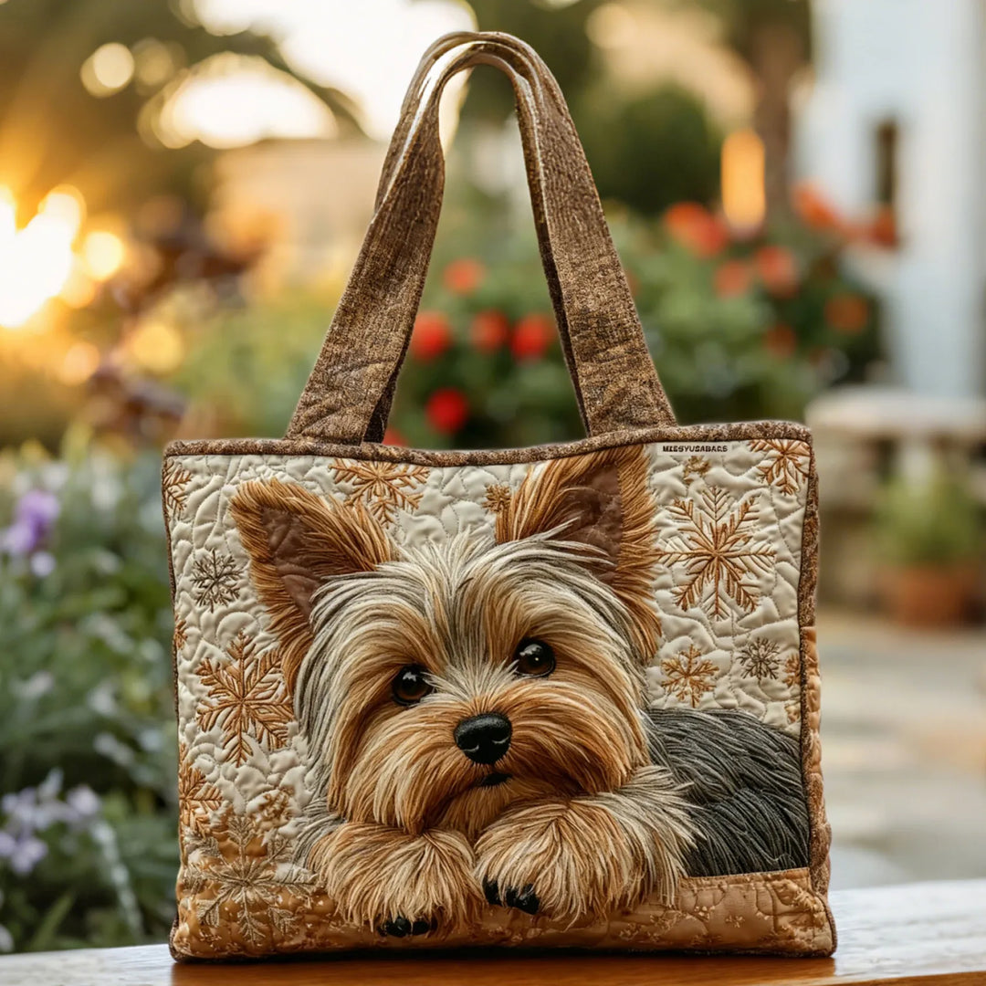 Geantă tote Yorkie strălucitoare