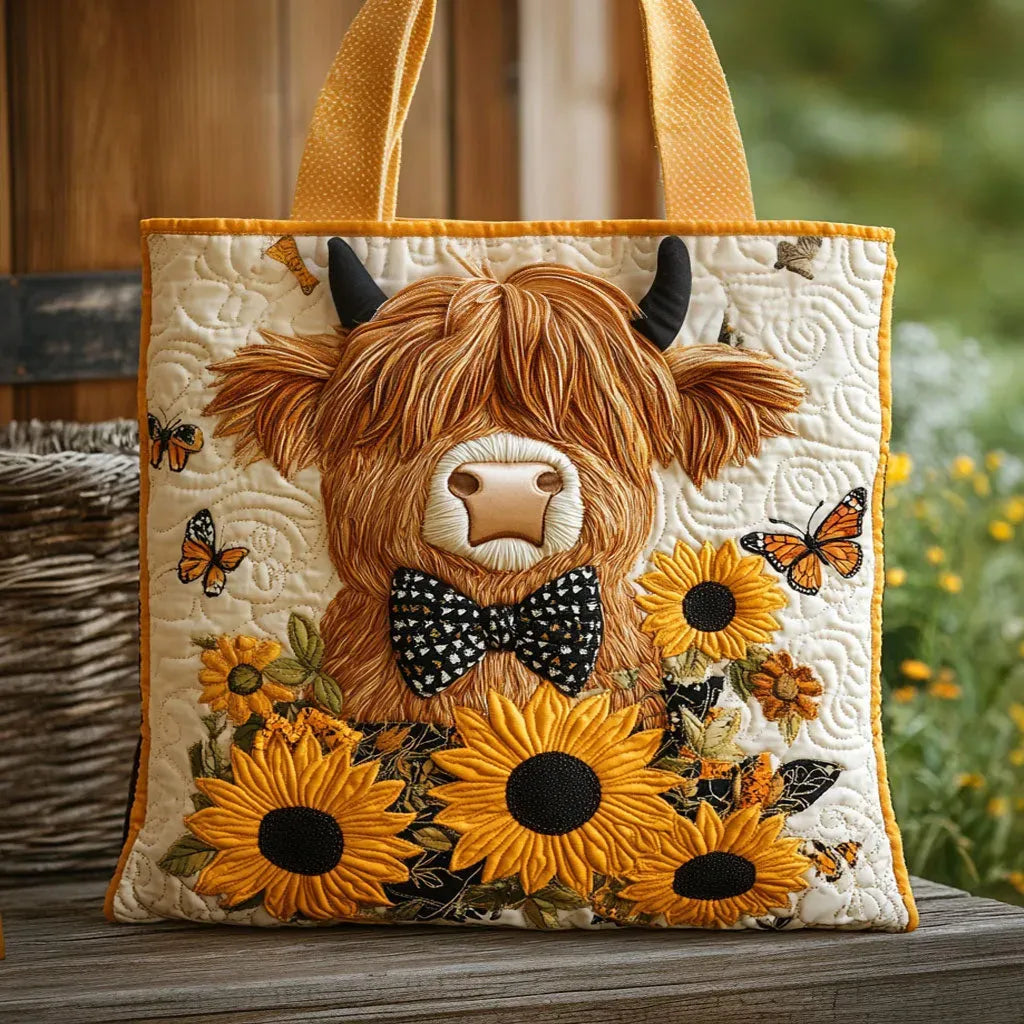 Geantă tote cu quilted și fluture