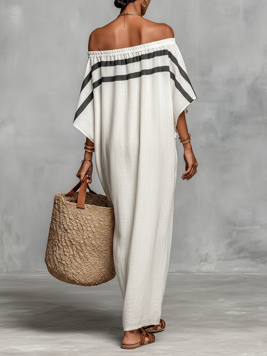 Rochie Maxi Minimalistă din In