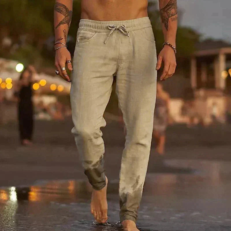 Nicolae | Pantaloni de plajă din in