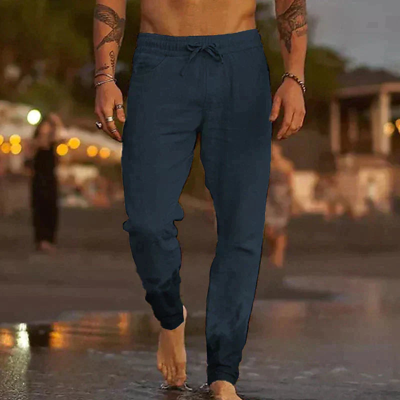 Nicolae | Pantaloni de plajă din in