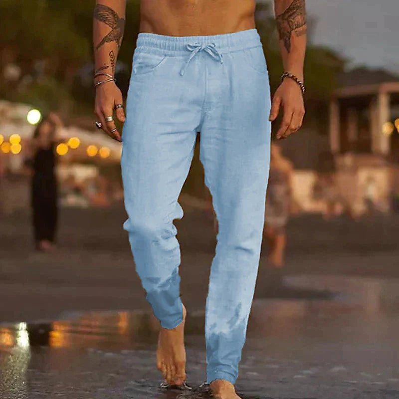 Nicolae | Pantaloni de plajă din in