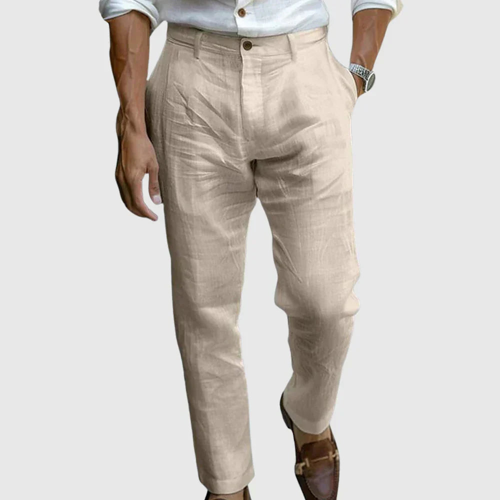 Radu | Pantaloni clasici din in lejer