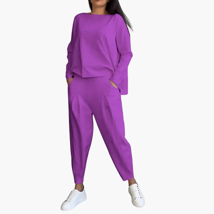 Yvonne | Set de două piese cu guler rotund