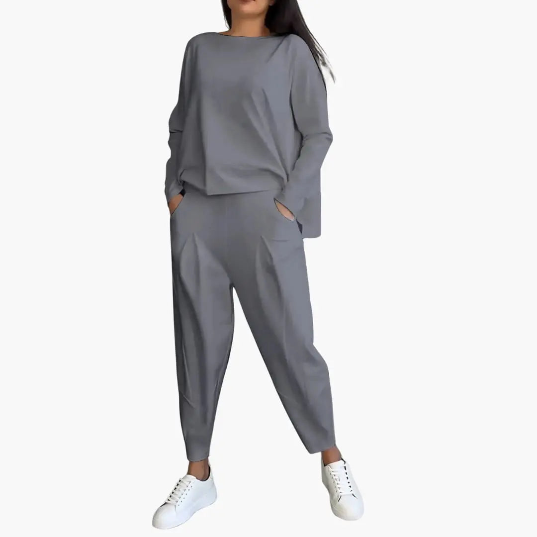 Yvonne | Set de două piese cu guler rotund