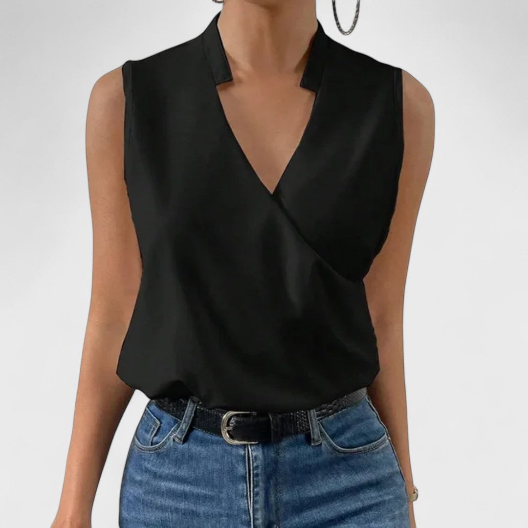 Simona - Tricou Moale de Vară cu Decolteu în V
