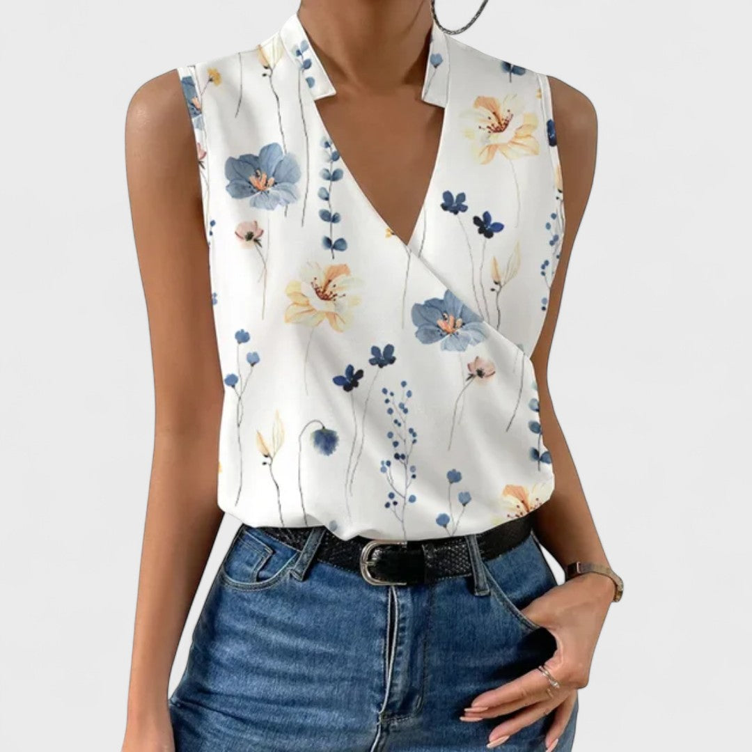 Simona - Tricou Moale de Vară cu Decolteu în V