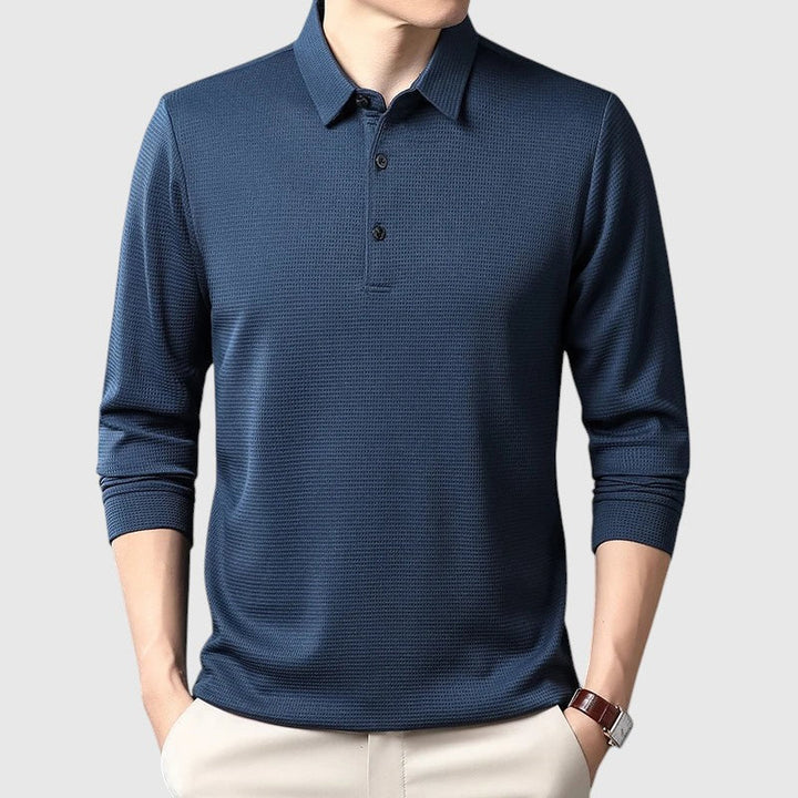 Ilie | Cămașă polo elegantă pentru bărbați cu mânecă lungă
