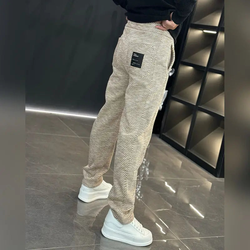 Leontin | Pantaloni largi cu dungi