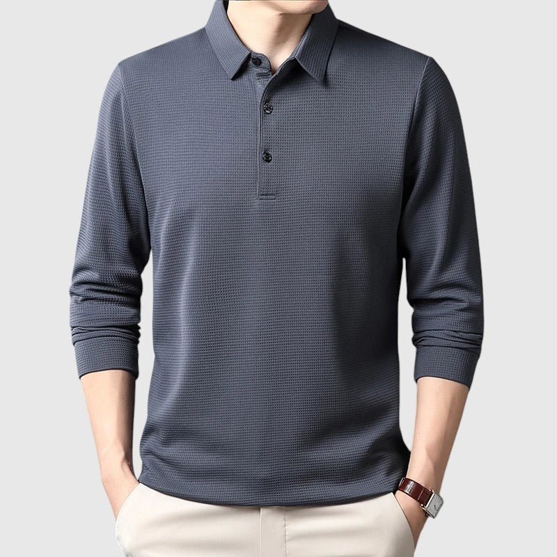 Ilie | Cămașă polo elegantă pentru bărbați cu mânecă lungă