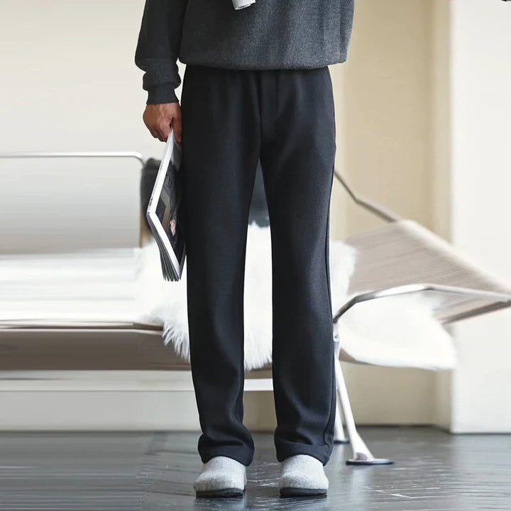 Ilie | Jiro – Pantaloni din lână tricotată slim fit