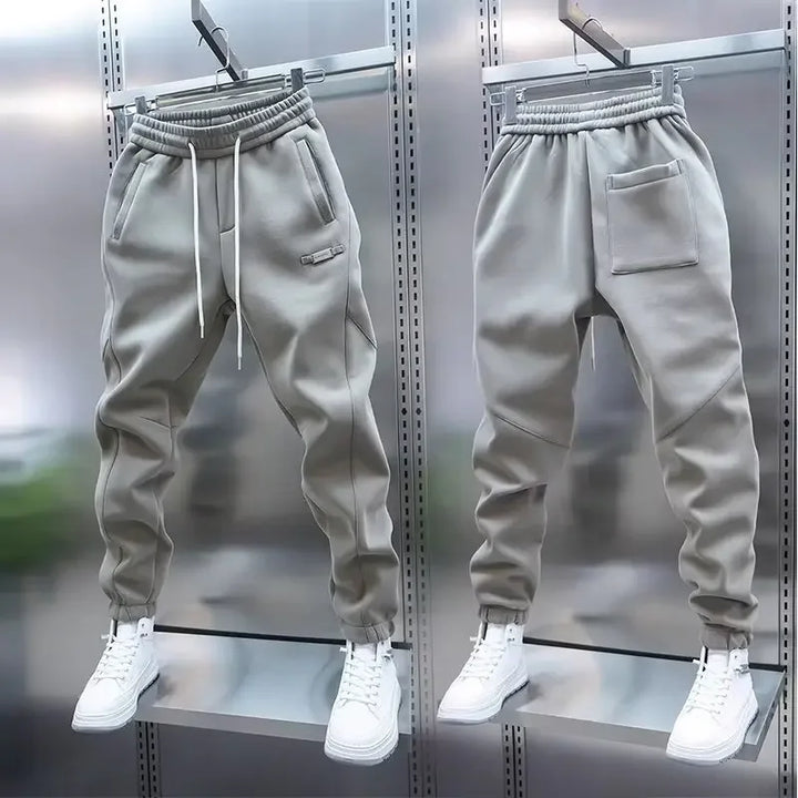 Mircea | Pantaloni elastici simpli cu talie lată