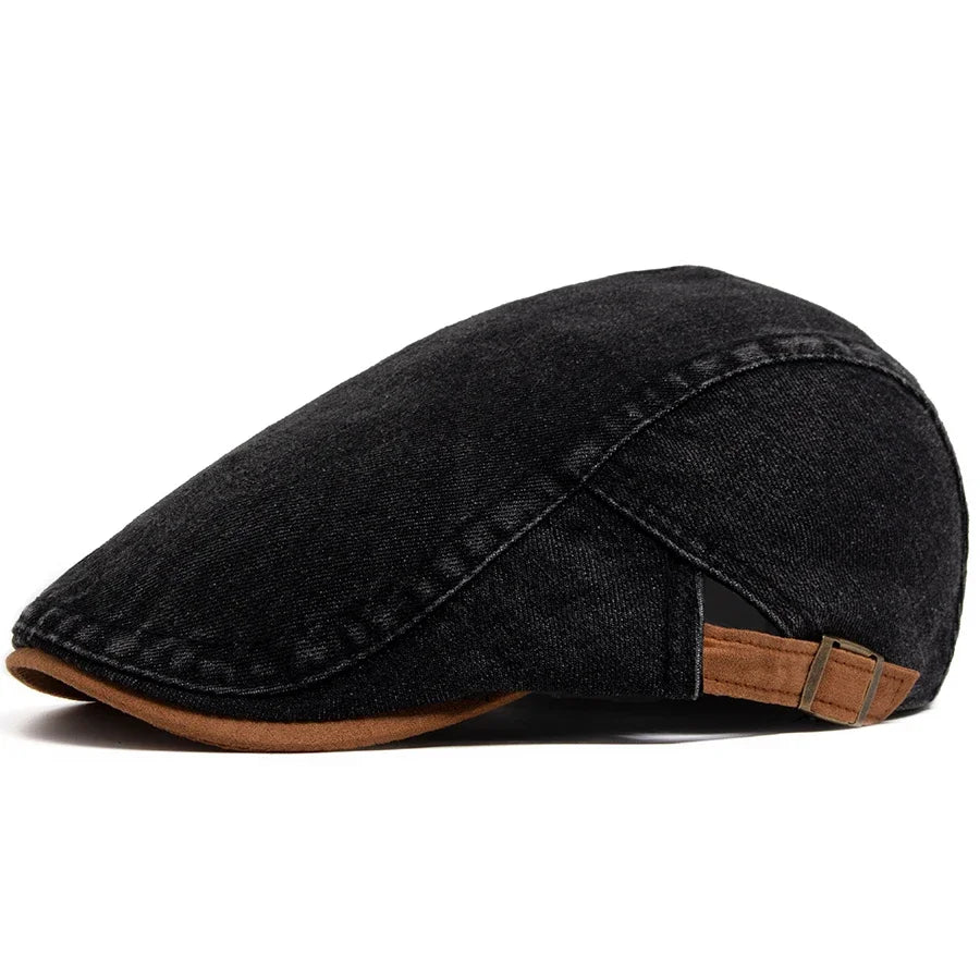 Catalin | Căciulă Plată Denim Premium – Stil Timpuriu & Confort Zilnic