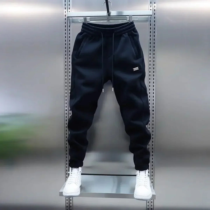 Mircea | Pantaloni elastici simpli cu talie lată
