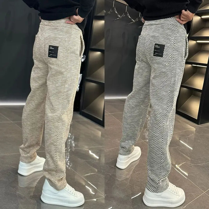 Leontin | Pantaloni largi cu dungi