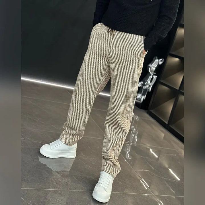 Leontin | Pantaloni largi cu dungi