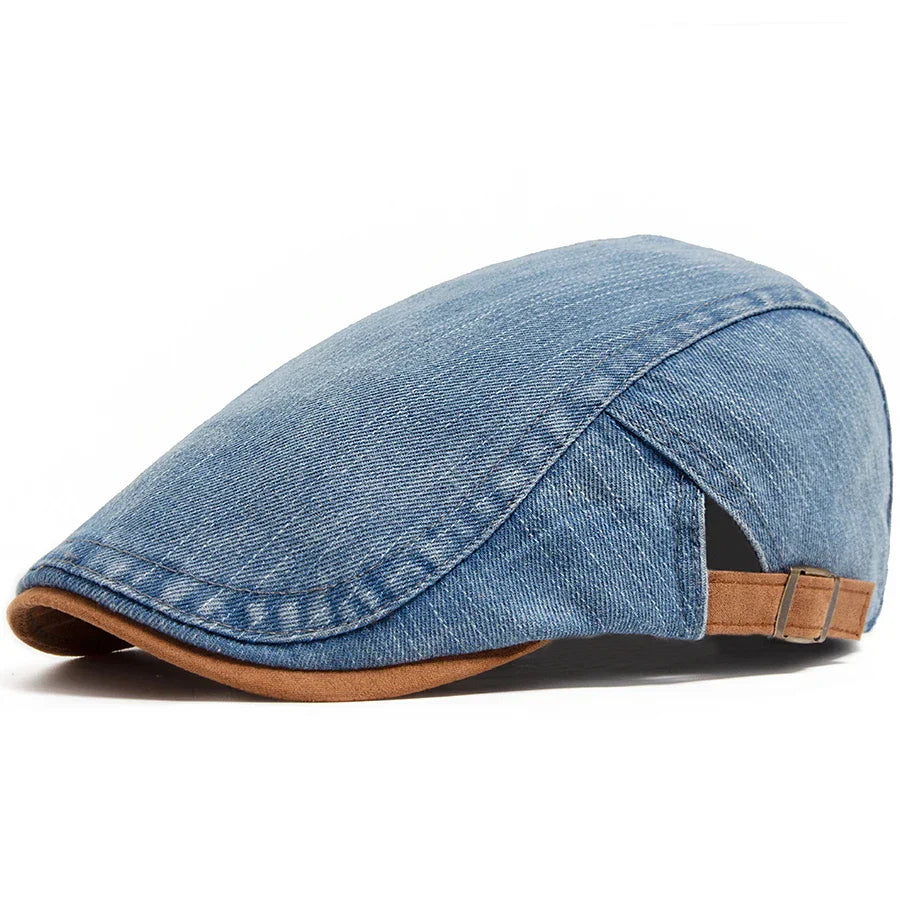 Catalin | Căciulă Plată Denim Premium – Stil Timpuriu & Confort Zilnic