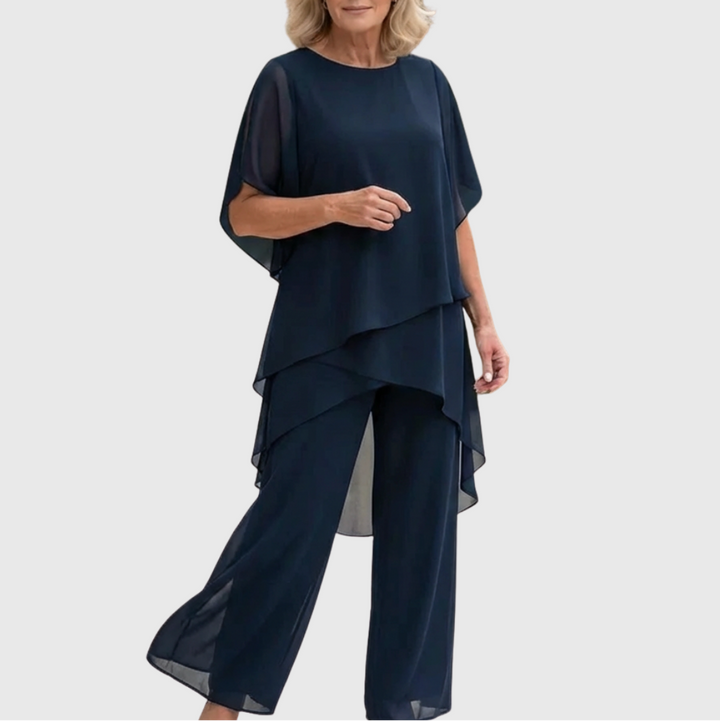 Maria | Set cu pantaloni palazzo drapate