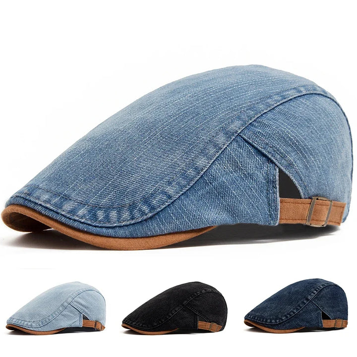 Catalin | Căciulă Plată Denim Premium – Stil Timpuriu & Confort Zilnic